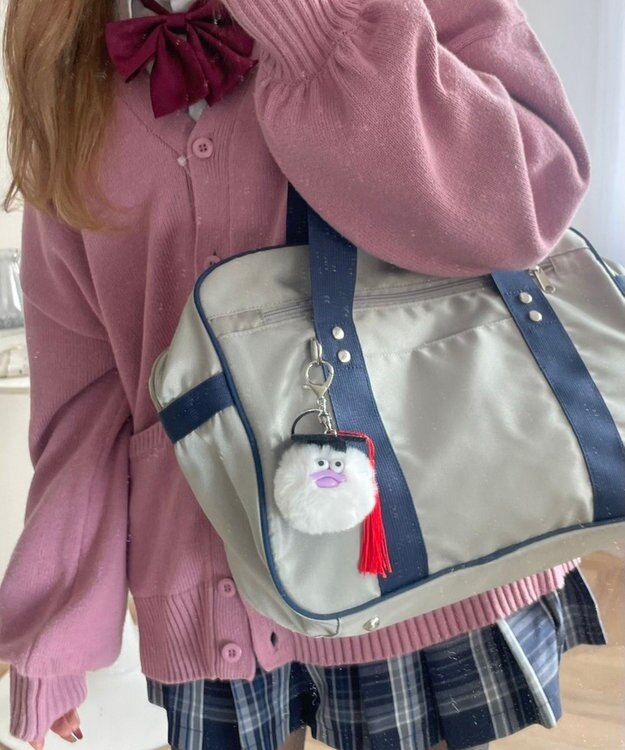 WEGO 卒業おめおめモンスターぬいぐるみキーホルダー ホワイト