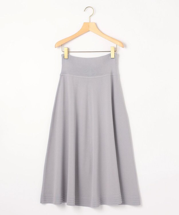 組曲 【セットアップ着用可・WEB限定カラーあり】MINA ニットフレアスカート 【WEB限定】ライトグレー系9