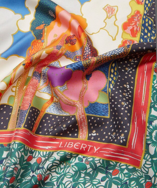 LIBERTY. プロスペクト ヴィスタ シルクスカーフ 90 ピンク