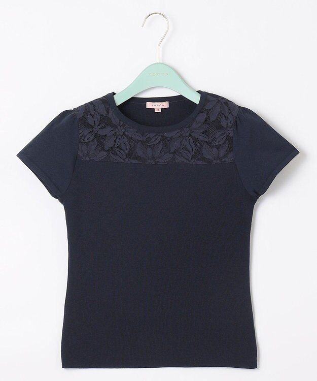 TOCCA 【洗える！】KNIT FLEURS プルオーバー ネイビー系