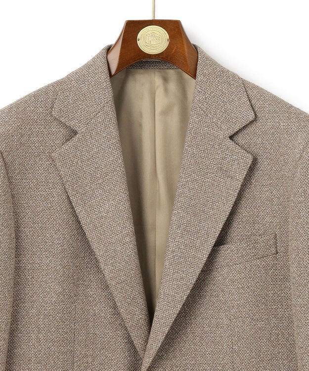J.PRESS MEN 【NEWSTAGE】シルキーソフトツイード ジャケット/総裏 ベージュ系