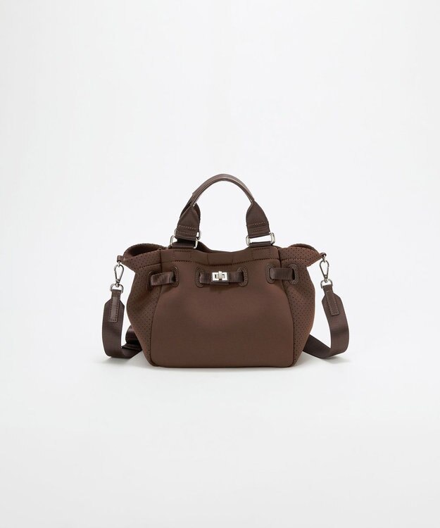 TOPKAPI 【TREASURE TOPKAPI】ネオプレン 2way ミニ トートバッグ ブラウン