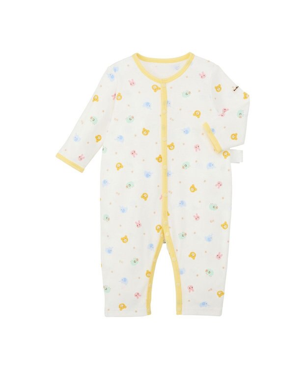 MIKI HOUSE HOT BISCUITS 【60-80cm】 フライス素材 カバーオール肌着 マルチカラー