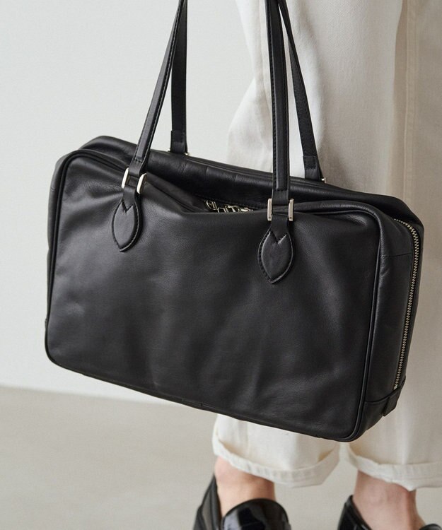 russet 【2025AW新作】ソフトレザーボストンバッグ(CE-1590) Black