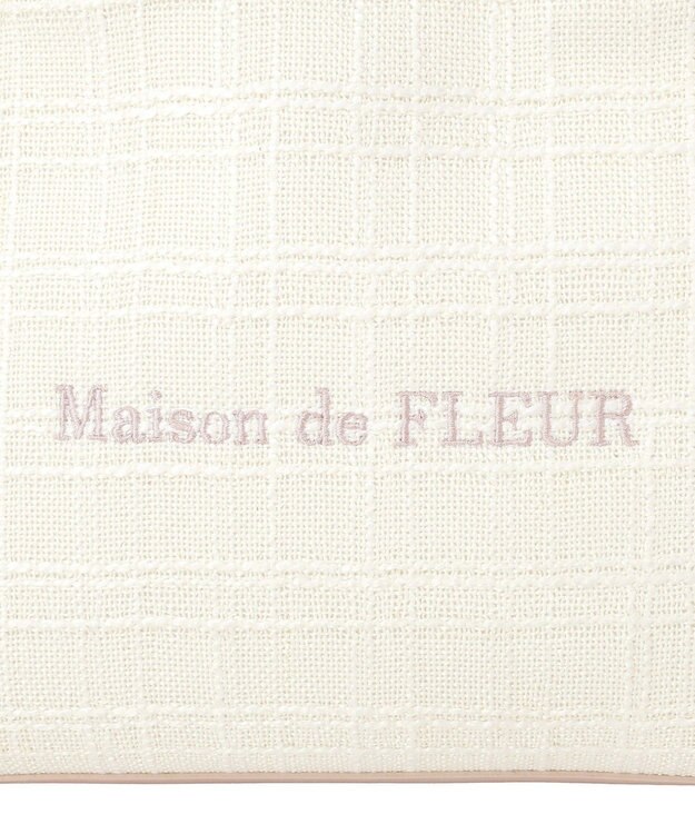 Maison de FLEUR スカーフ付きツイード2Wayバッグ Pink