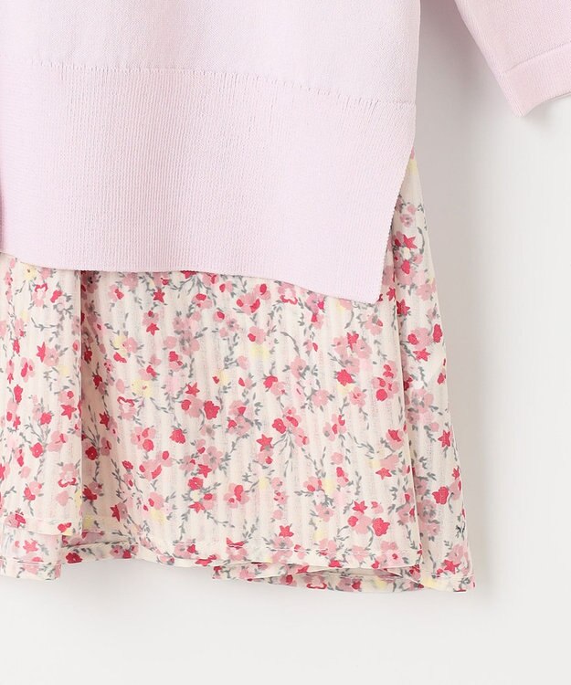 組曲 S 【WEB限定・2SET】フラワープリントアンサンブルニット ピンク系