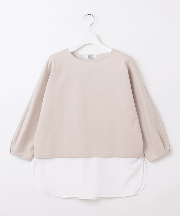 J.PRESS LADIES S TCポンチ ドルマンスリーブ レイヤード カットソー ライトグレー系