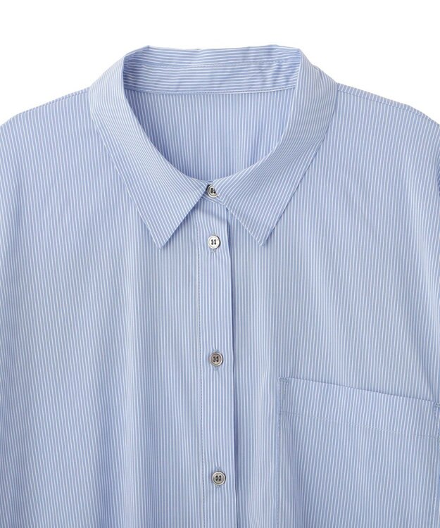 YECCA VECCA リブMIXストライプオーバーシャツ Stripe