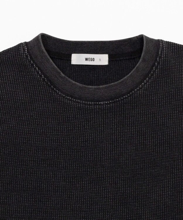 WEGO 【ユニセックス着用ITEM/MLサイズ展開】ワッフルT（LS） ブラックその他