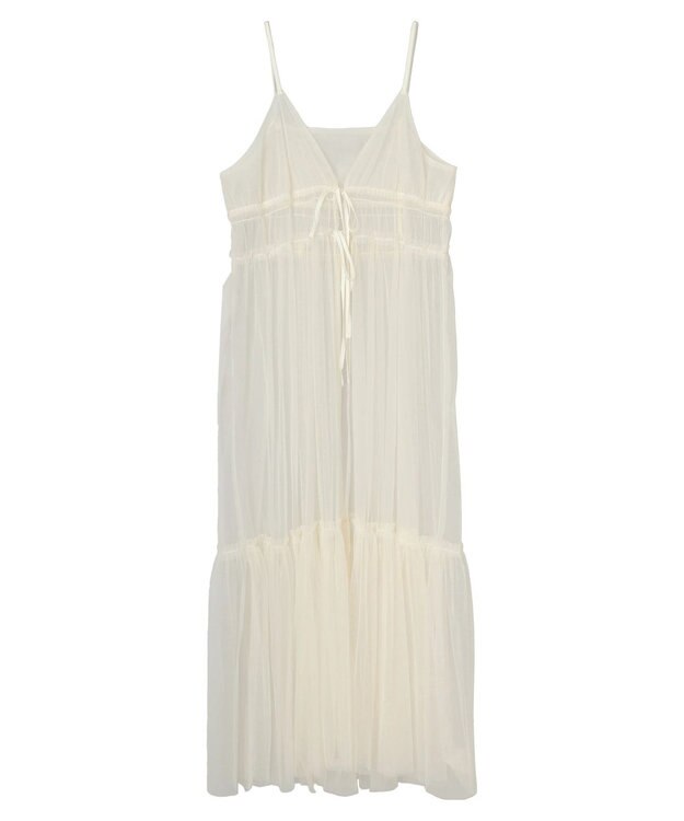 Green Parks ・ＥＬＥＮＣＡＲＥ　ＤＵＥ　２ｗａｙチュールキャミワンピ Off White
