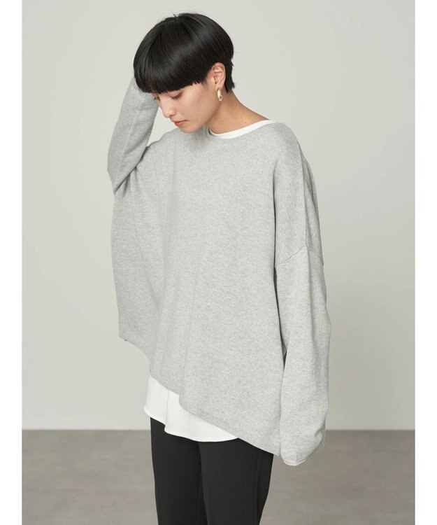 AMERICAN HOLIC ＢＩＧニットプルオーバー Light Gray Mixture