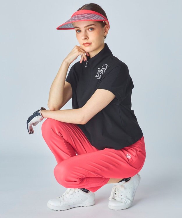 FILA GOLF／marie claire 【Marie claire sports】ハーフジップ半袖シャツ ブラック