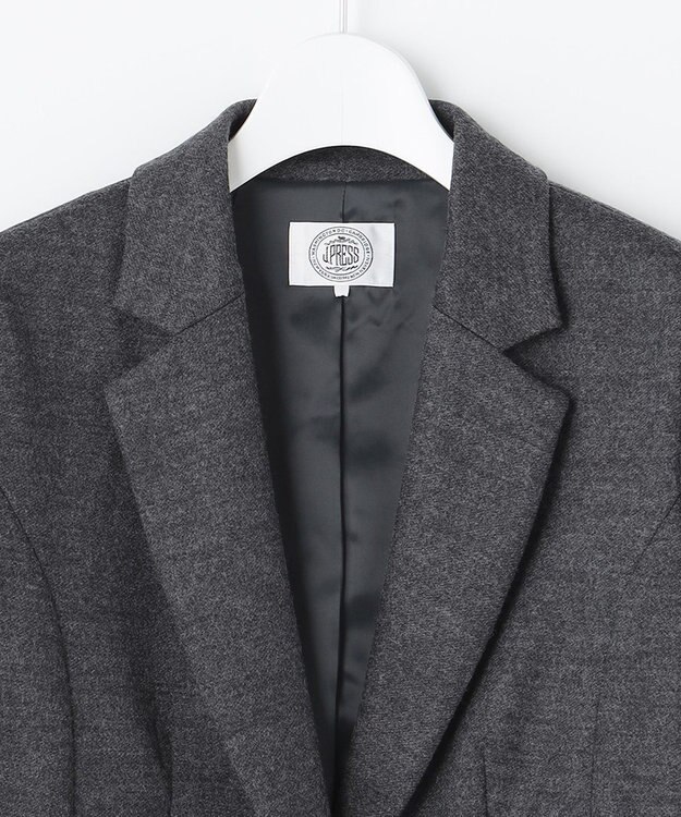 J.PRESS LADIES アクアレジェンドウールジャージー テーラード ジャケット ライトグレー系