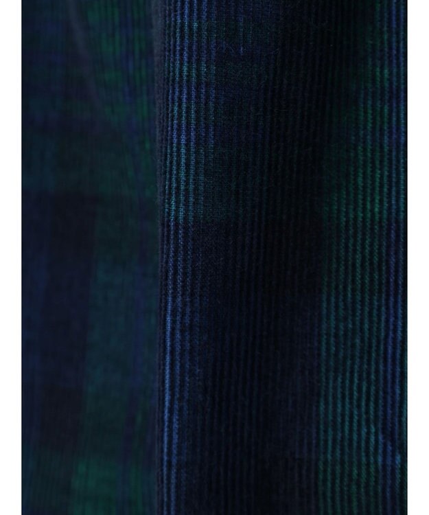 CRAFT STANDARD BOUTIQUE コーデュロイワイドイージーパンツ Check Navy