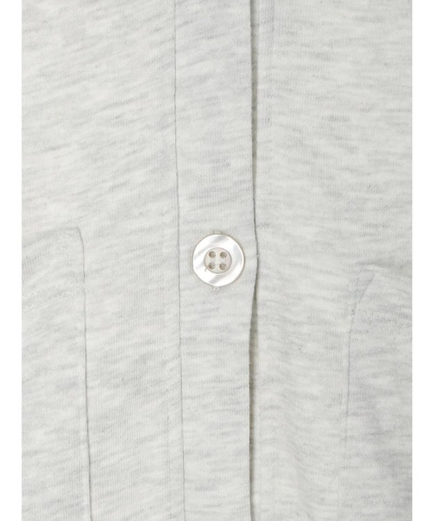 Green Parks ミニ裏毛Ｖネックカーディガン Gray Mixture