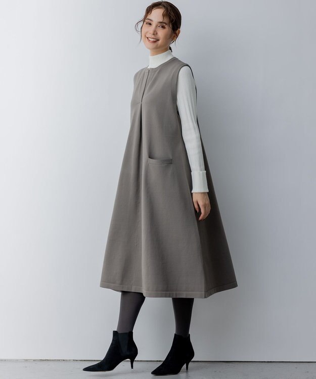 組曲 S 【WEB限定・2SET】ニットジャンスカセット グレー系×ホワイト系