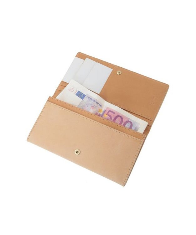 genten マルチカットワークミニ　長財布 ハニーベージュ