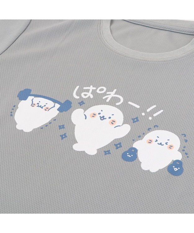 Mother garden しろたん ドライ ぱわー柄 Tシャツ 半袖 《灰色》  吸水速乾加工 レディース メンズ ユニセックス グレー