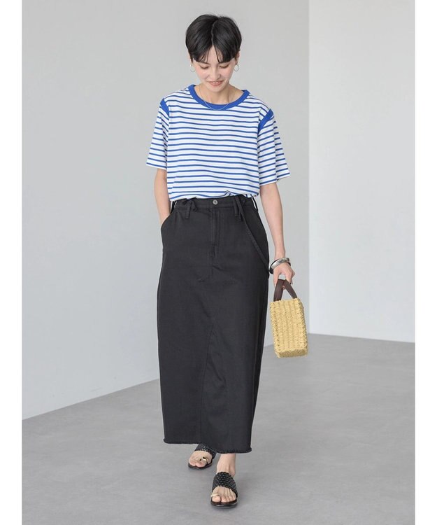 AMERICAN HOLIC バイカラーボーダーカットプルオーバー Border Blue