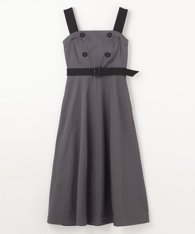 GRACE CONTINENTAL トレンチジャンパースカート グレー