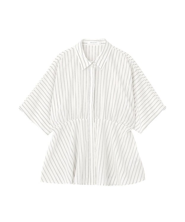 AMERICAN HOLIC 【予約】【接触冷感】ストライプペプラムブラウス Stripe Ivory