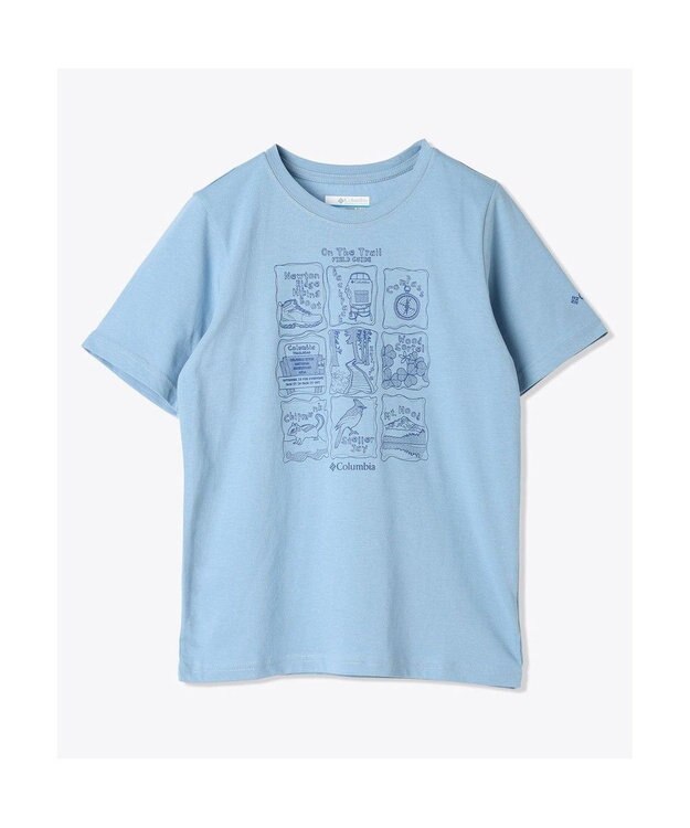 Columbia Columbia/ 【KIDS】バレークリークショートスリーブグラフィックシャツ /コロンビア Ripple Blue、 Hike Guide
