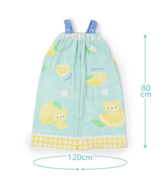 Mother garden マザーガーデン 水泳 ラップタオル 80×120cm 《ユニコーン 柄 / レモンくま柄》 レモンくま