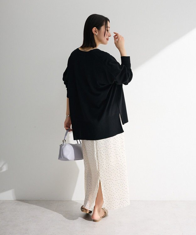 Green Parks ここちニットＶネックカーディガン Black