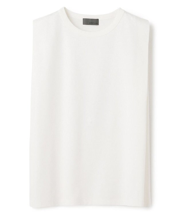 uncrave ダブルフェイスジャージー ノースリーブカットソー オフ