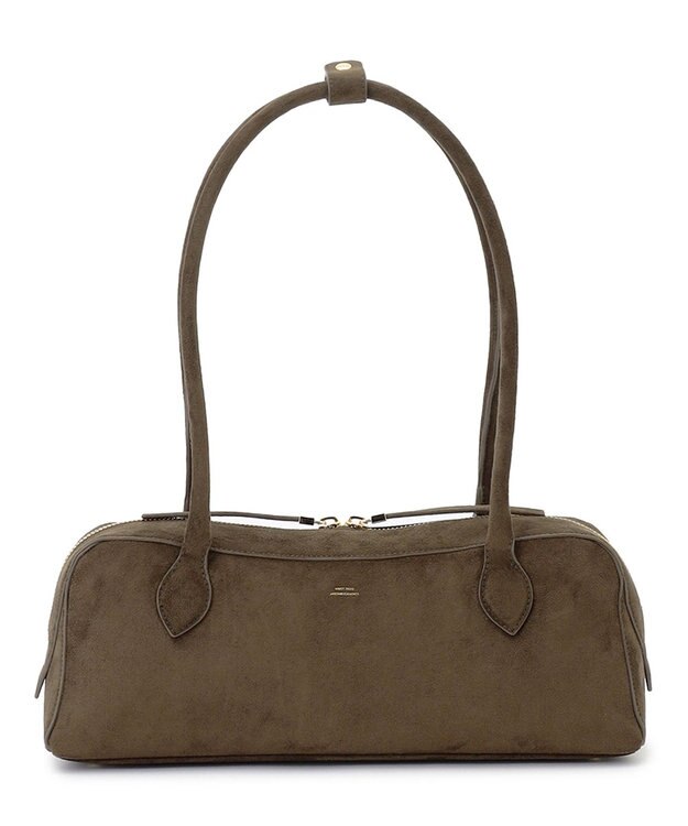 23区 【見上愛さん着用/VERY掲載】ワイド ボストン バッグ カーキ(スエード調)