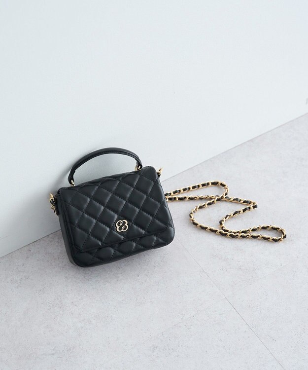 earth music&ecology 【2WAY】チェーンコンパクトバッグ Black