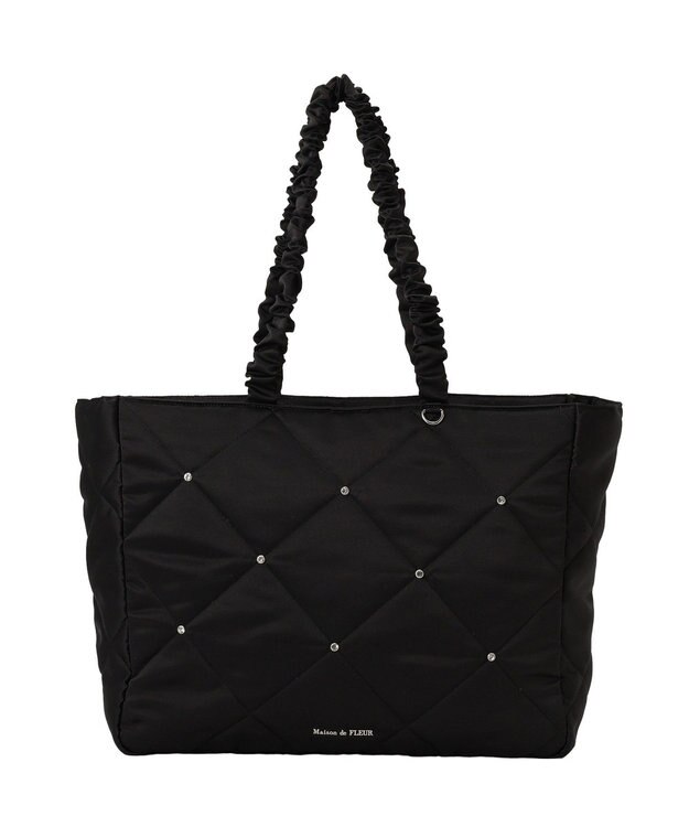 Maison de FLEUR キルティングエアリーキャリーオンバッグ Black
