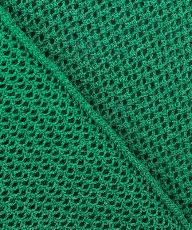 ANY メッシュＶネックニットカーディガン グリーン