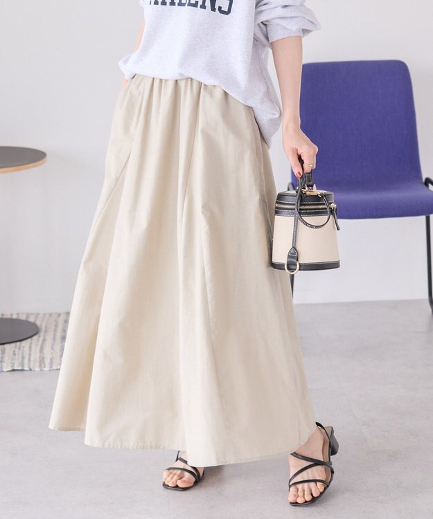 AMERICAN HOLIC ギャザーフレアスカート Gray Beige