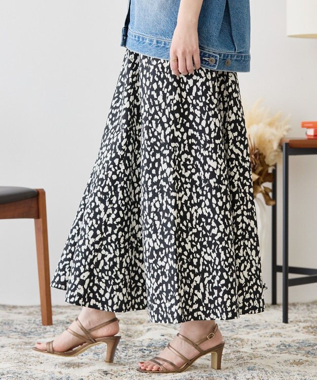 AMERICAN HOLIC ギャザーフレアスカート Leopard