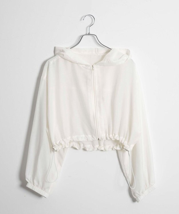 WEGO シアードロストショートパーカー ホワイト