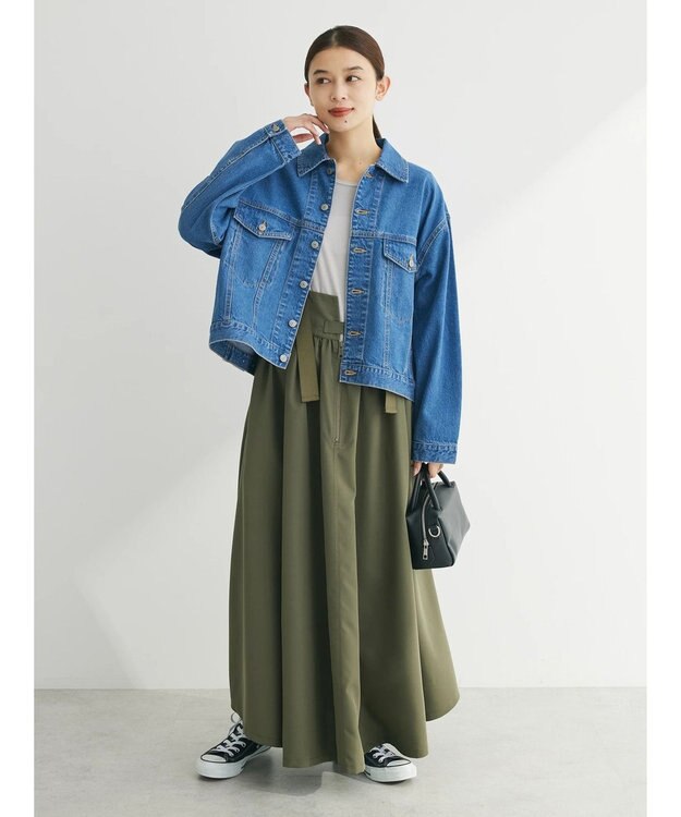 Green Parks ・Ｄｏｕｂｌｅ　Ｆｌａｇｓサスペンダーミリタリースカート Khaki