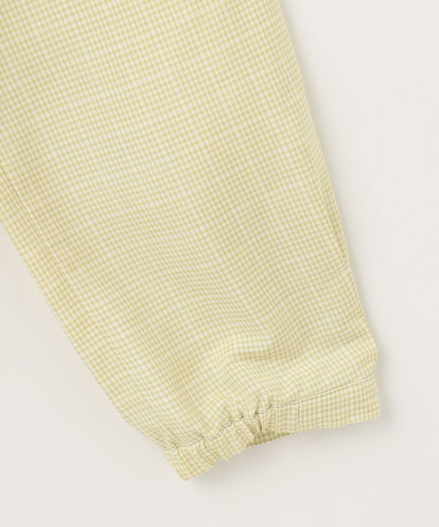 J.PRESS LADIES L 【洗える】セルロース チェック スタンドカラー ブラウス ピスタチオ系3