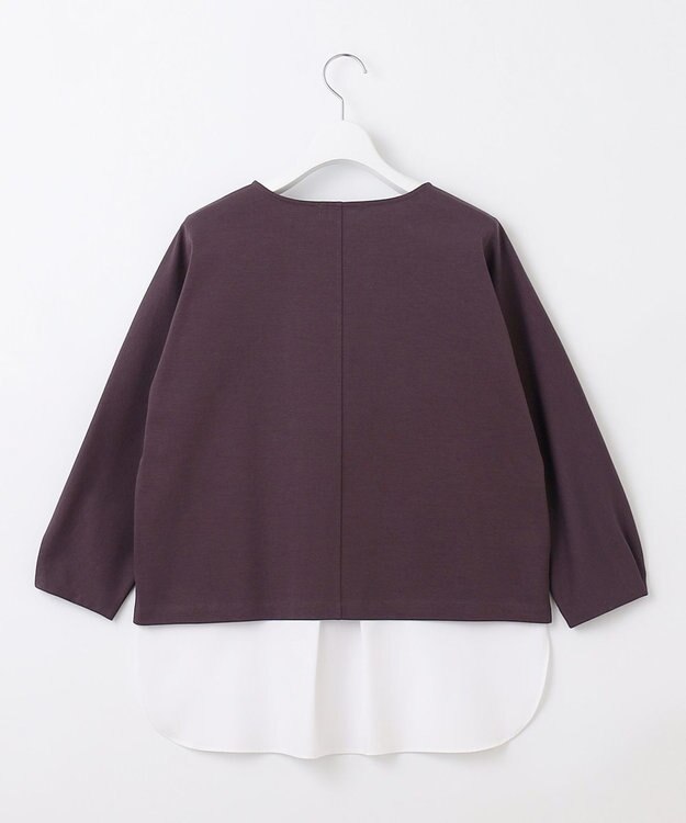 J.PRESS LADIES S TCポンチ ドルマンスリーブ レイヤード カットソー パープル系