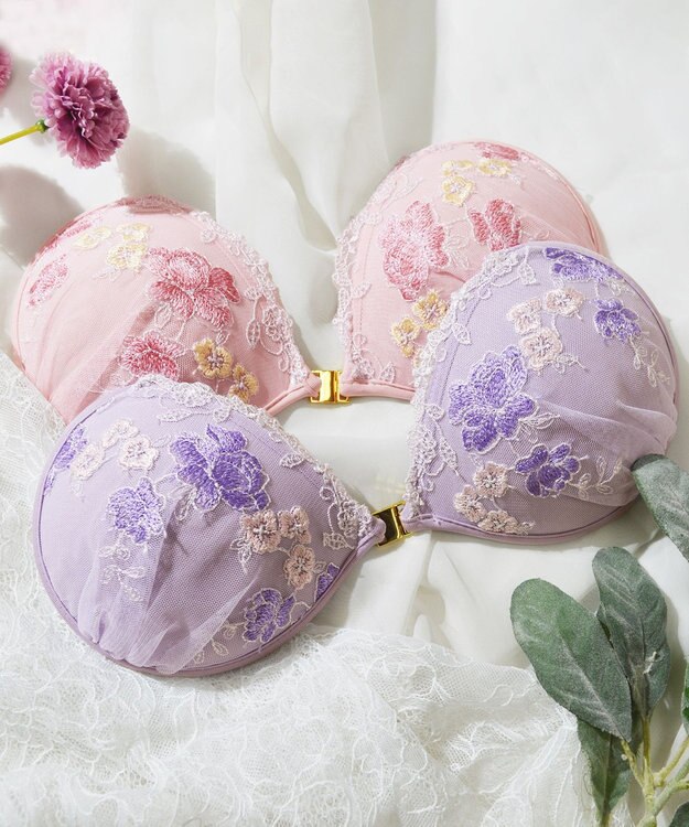BRADELIS New York 【NuBra / ナチュラルタイプ】ヌーブラ・フルール ミューズ エメ 蒸れにくい バックレス コレクション デザインヌーブラ 正規品 ラベンダー