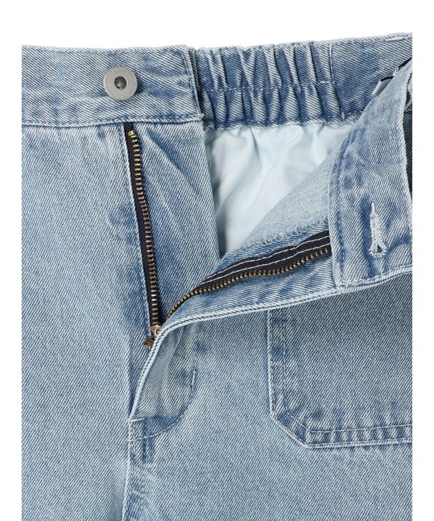 earth music&ecology フロントポケットフレアデニム Light Indigo