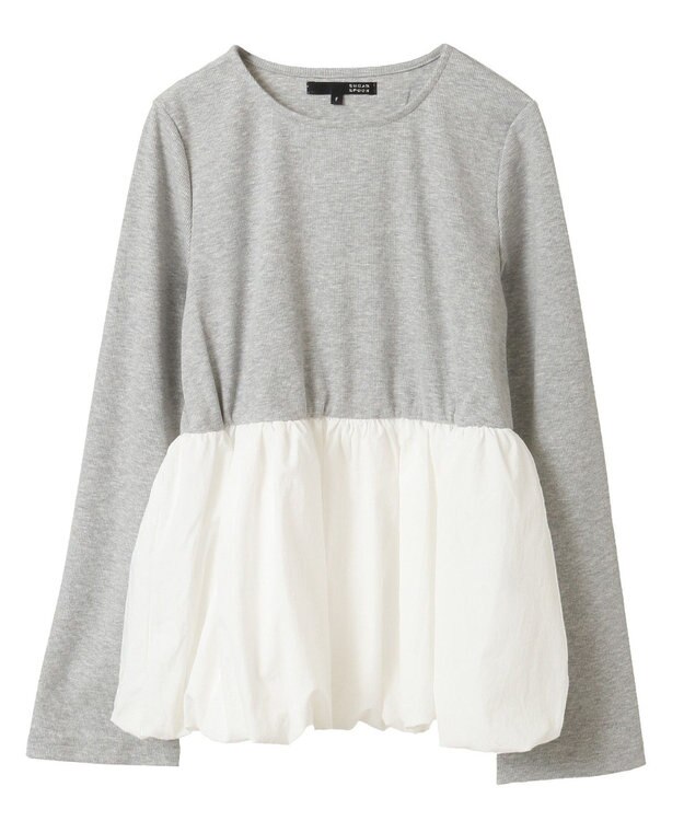 Green Parks ・ＳＵＧＡＲ　ＳＰＯＯＮ　裾バルーンプルオーバー Gray Mixture