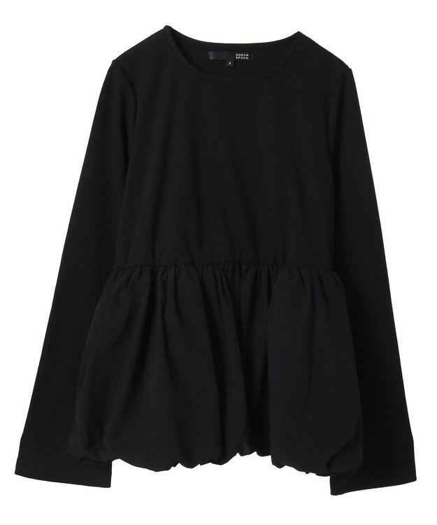 Green Parks ・ＳＵＧＡＲ　ＳＰＯＯＮ　裾バルーンプルオーバー Black