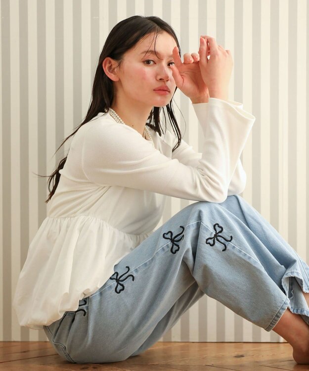 Green Parks ・ＳＵＧＡＲ　ＳＰＯＯＮ　裾バルーンプルオーバー Off White