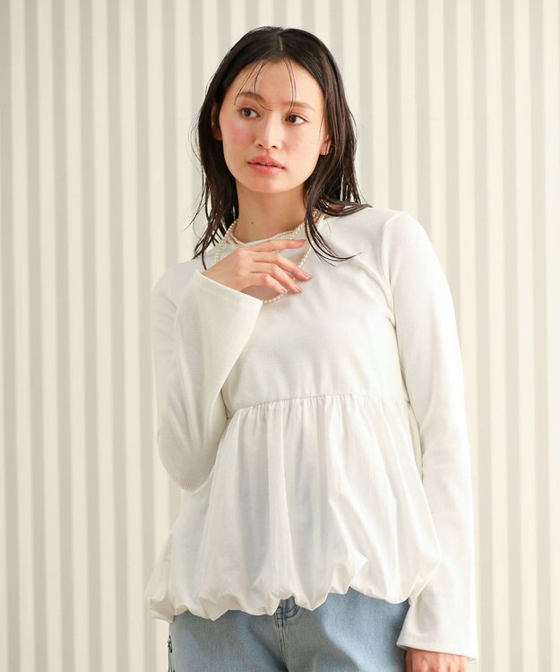 Green Parks ・ＳＵＧＡＲ　ＳＰＯＯＮ　裾バルーンプルオーバー Off White