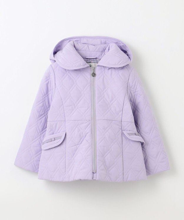 組曲 KIDS 【110-140㎝】中綿キルト コート ラベンダー系