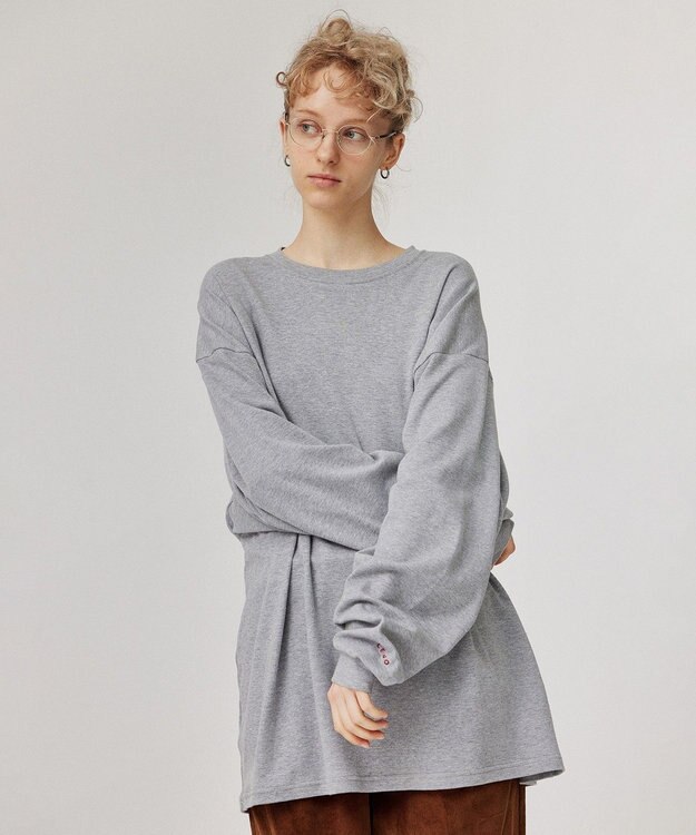LENO CREWNECK PULLOVER《UNISEX》クルーネックカットソー HEATHER GRAY