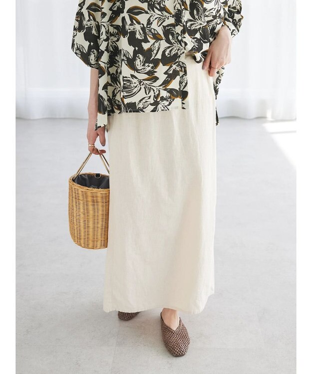 CRAFT STANDARD BOUTIQUE 【キナリノ別注】リネンレーヨンスカート Ivory