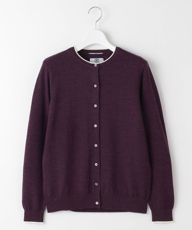 J.PRESS LADIES L 【洗える】アーガイル ツイン ニット パープル系