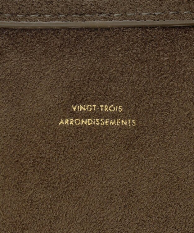 23区 【見上愛さん着用/VERY掲載】ワイド ボストン バッグ カーキ(スエード調)